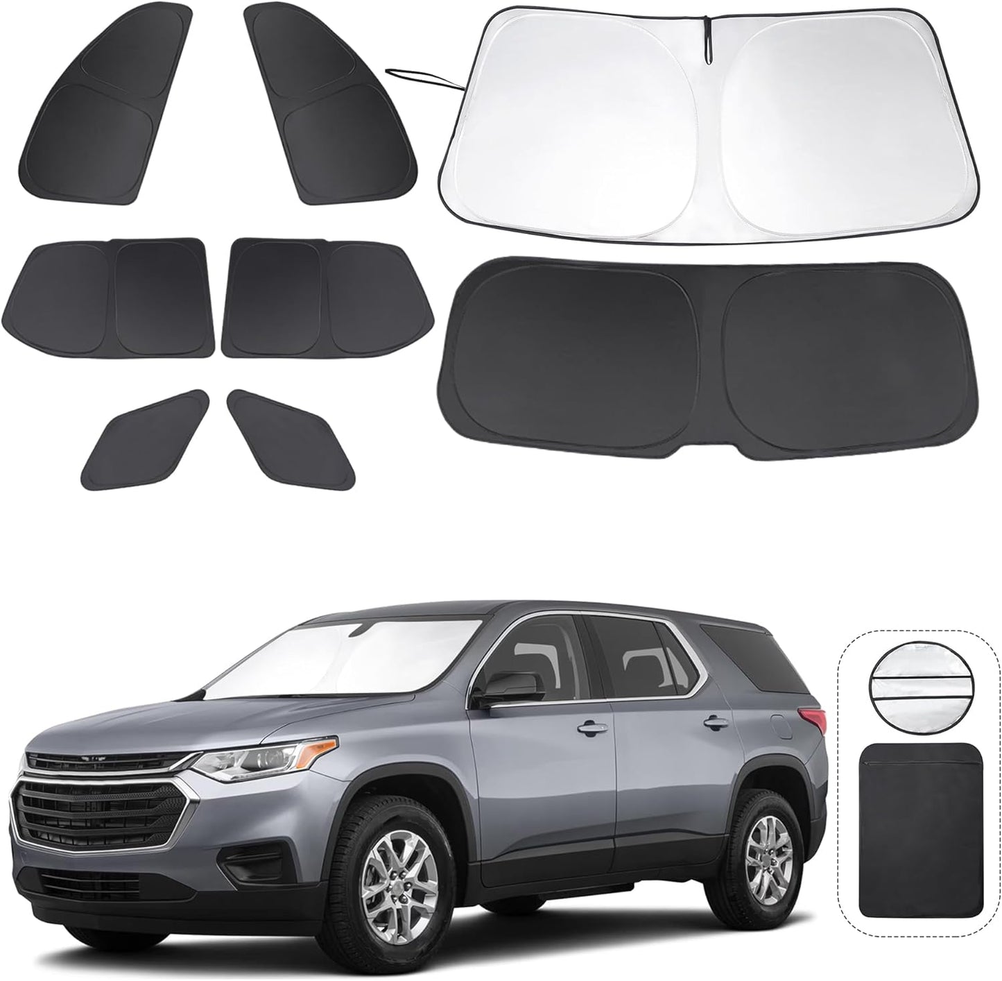 Custom Fit Window Shades for Chevrolet Traverse 2018-2023