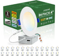 4 Inch Ultra-Thin LED Recessed Ceiling Light 24 Pack - 5CCT Dimmable