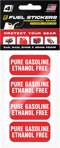 Ethanol Free Sticker Labels for Fuel Cans and Equipment - High