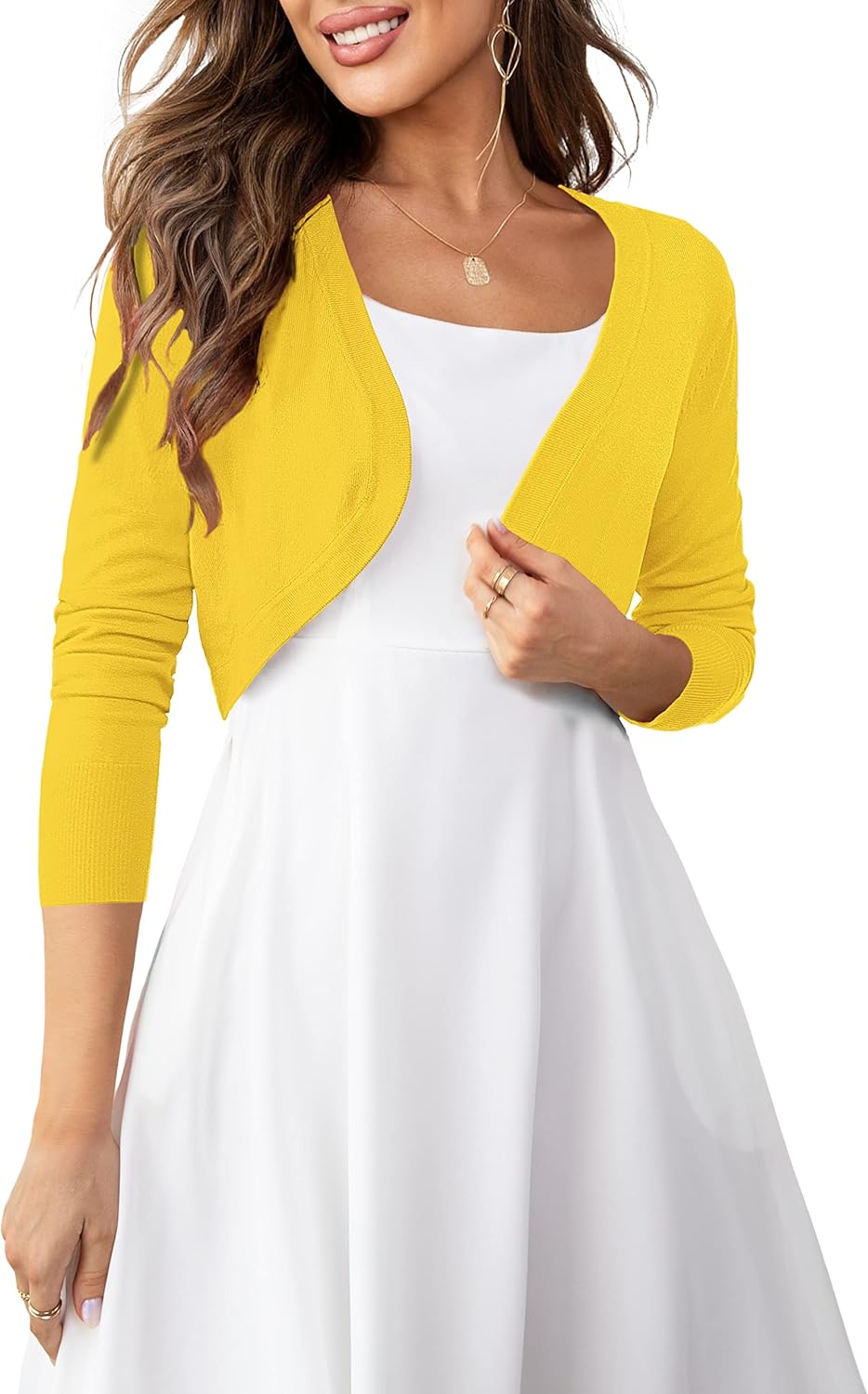 U.Vomade Women's Cropped Cardigan Bolero Shrug for All Seasons