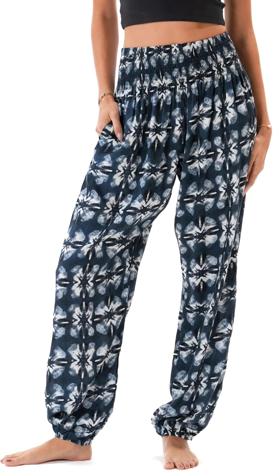 Lotus and Luna Women's Harem Pants for Beach and Lounge