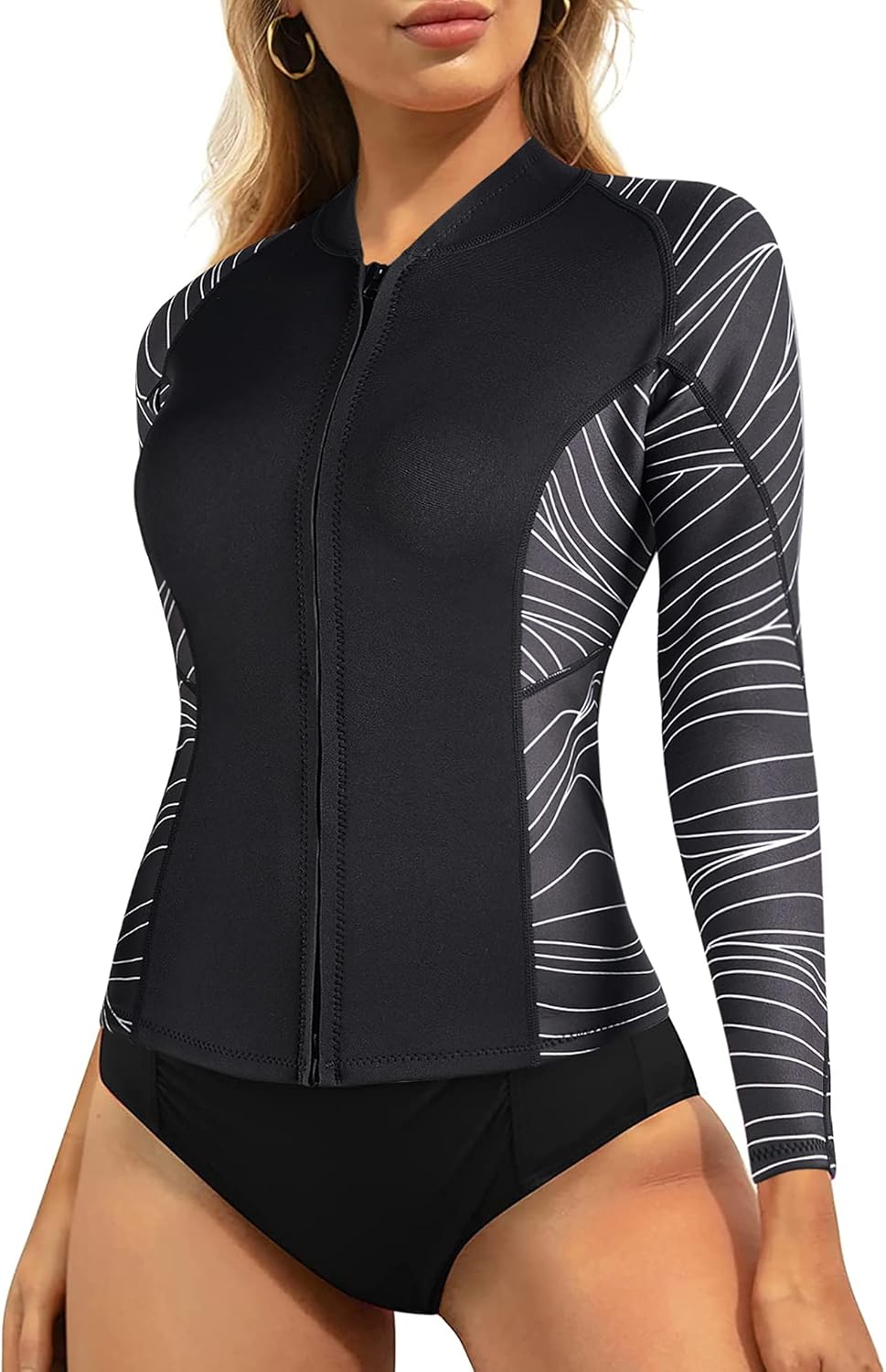 CtriLady Wetsuit Top for Women - Long Sleeve Neoprene Jacket