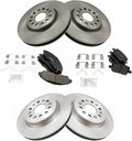 TRQ Front and Rear Brake Pad & Rotor Kit Compatible with 2018-2020