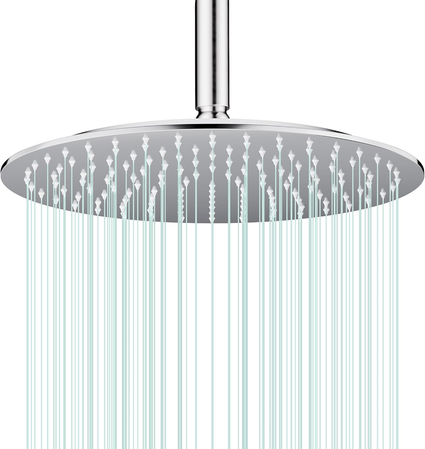 All Metal Rain Shower Head - Heavy Duty Stainless Steel Design
