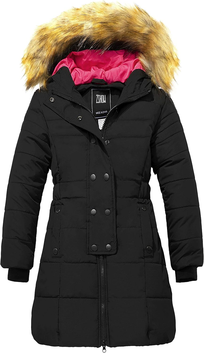 ZSHOW Girls' Long Winter Coat Parka Waterproof Warm Puffer Jacket