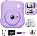 Instant Print Camera for Kids - Easy Photo Printing & 1080P Video