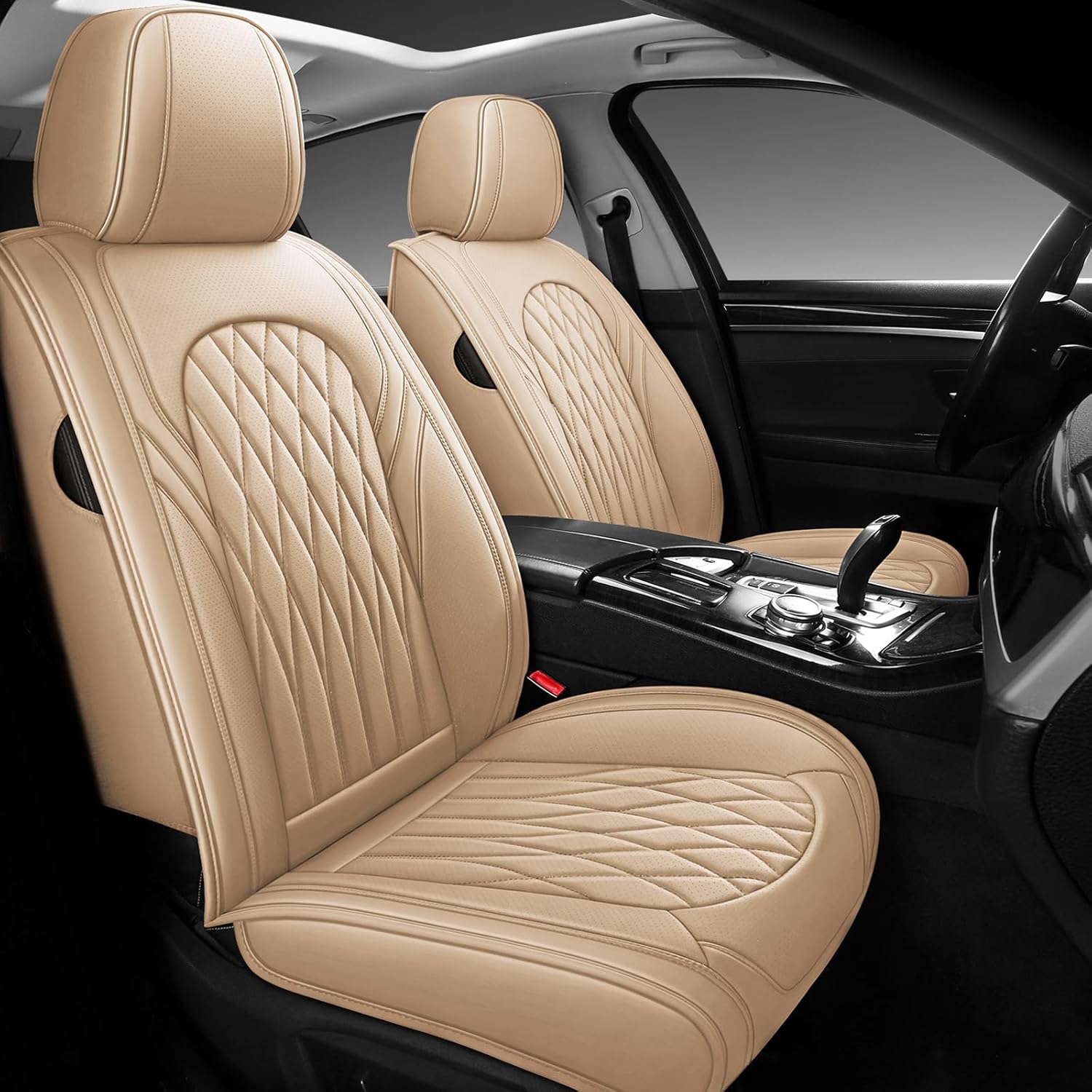 WELLDO Car Seat Covers for Front Seats, Waterproof & Non-Slip