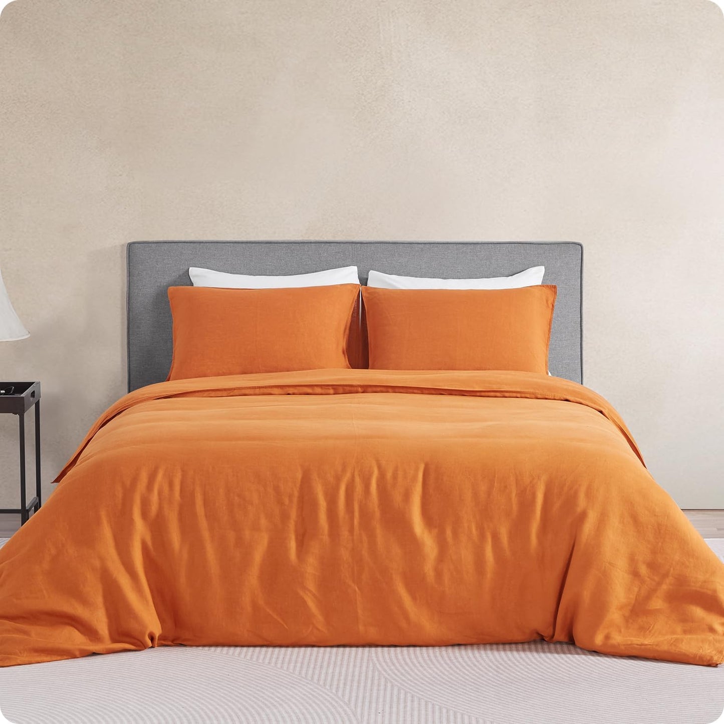 100% Linen Duvet Cover Set for King Size - Soft and Durable