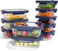 Glass Food Storage Containers 10-Pack - Oven Safe, Airtight
