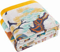 Fall Throw Blanket for Couch, Yellow Boho Decorative Throw Blanket