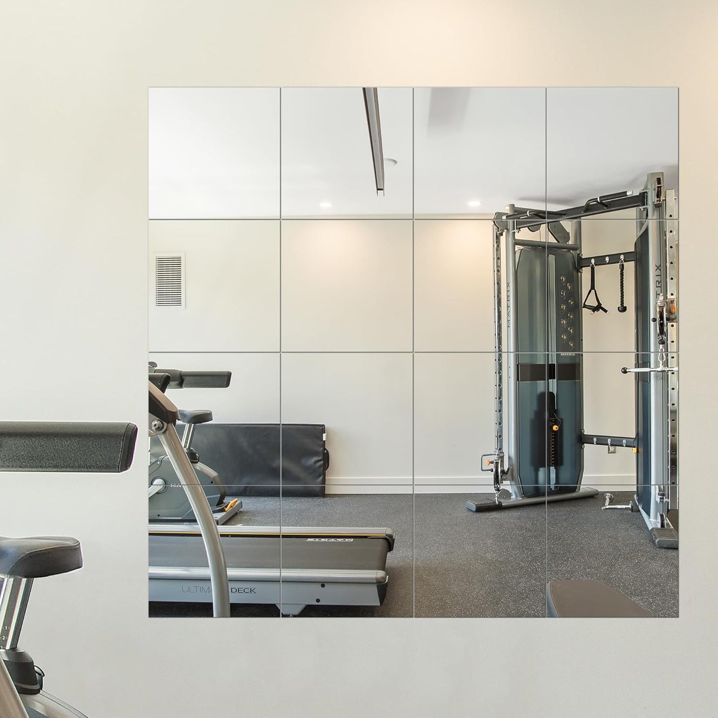 Delma Home Gym Mirrors - 12ft' x 12ft' Frameless Mirror Tiles