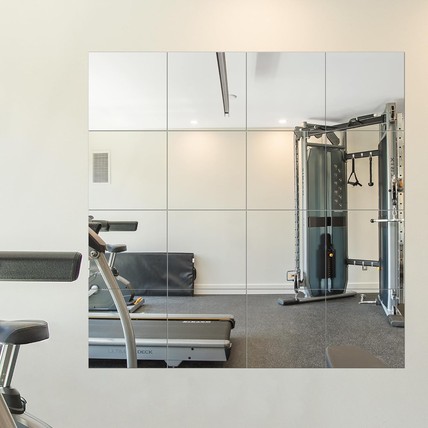 Delma Home Gym Mirrors - 12ft' x 12ft' Frameless Mirror Tiles