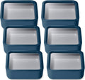 Caraway 6pc Glass Food Storage Set 10 Cup Containers - Navy