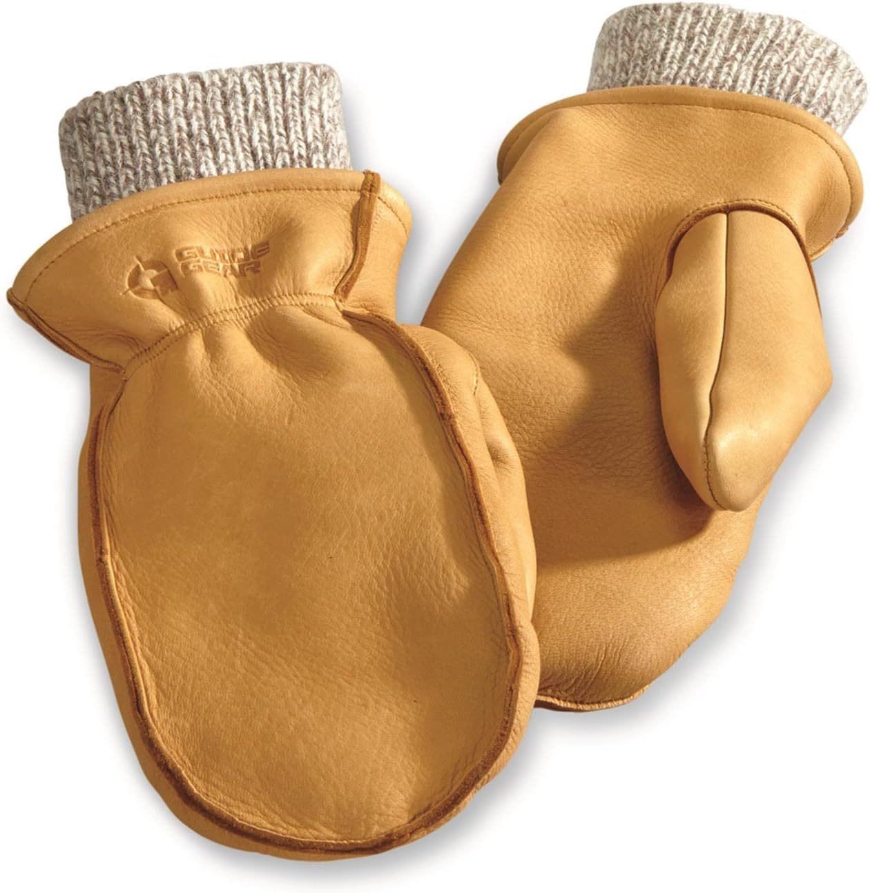 Guide Gear Men's Waterproof Genuine Deerskin Leather Mittens