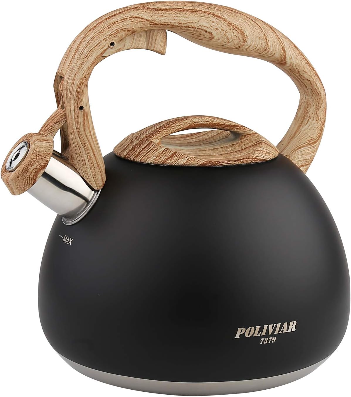 POLIVIAR Tea Kettle - 2.7 Quart Whistling Teapot for All Heat