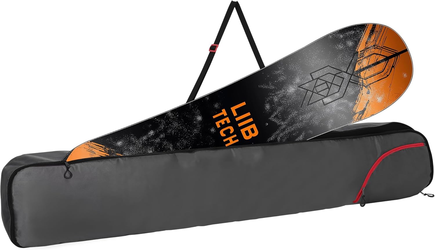 Navaris Snowboard Bag - Easy Carrying for 157 cm Boards - Black/Light Blue