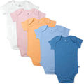 HonestBaby baby-girls 5-pack Short Sleeve Bodysuits - Soft Organic at