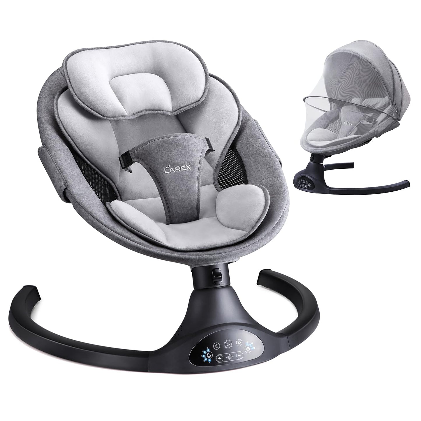 LAREX Baby Swing Electric Toddler Rocker with Remote Control