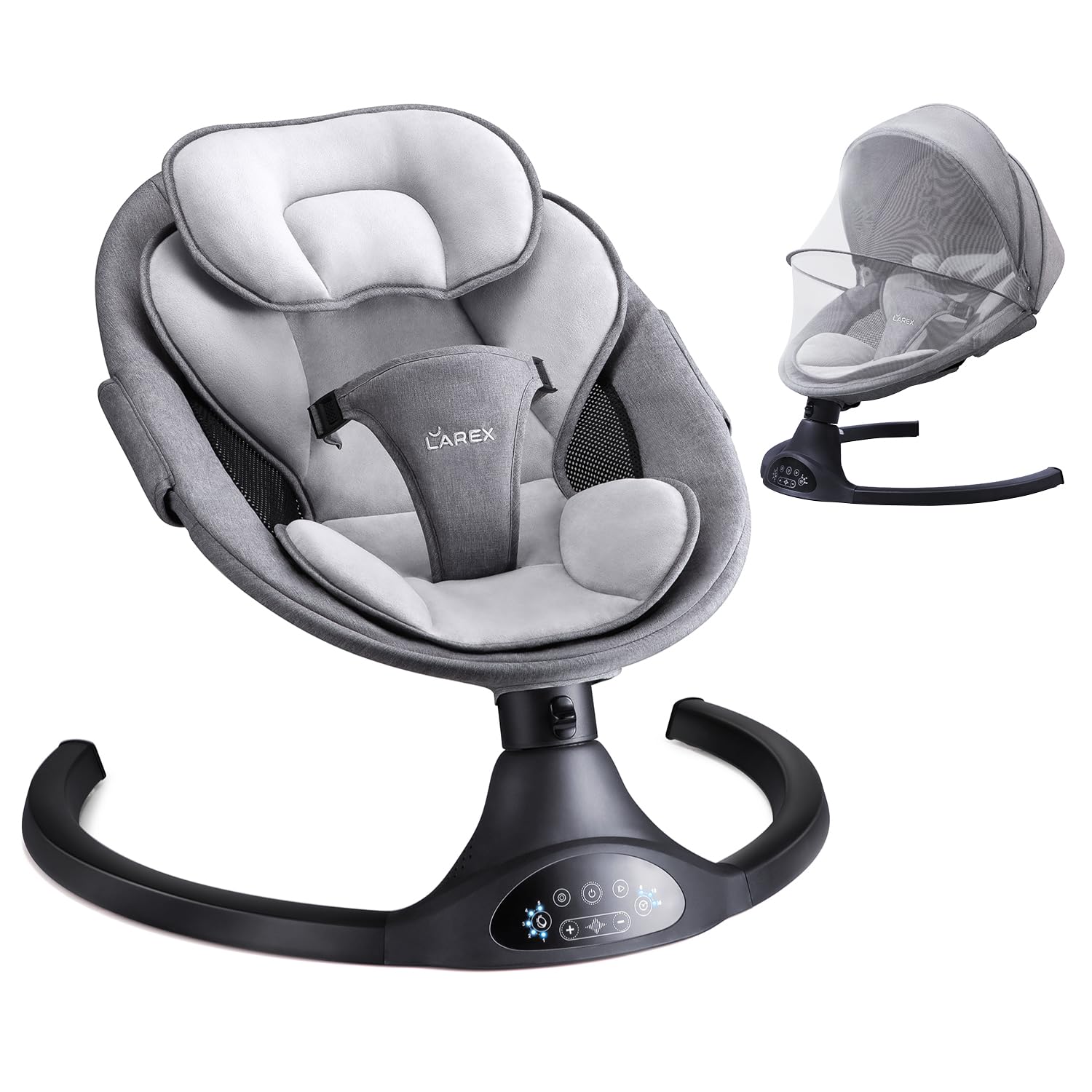 LAREX Baby Swing Electric Toddler Rocker with Remote Control
