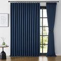 Navy Blue Blackout Pinch Pleated Curtains 100in W x 105in L - Room