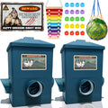 Chicken Feeder Hanging Automatic Chick Feeders - 2 Pack Large Capacity