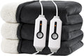 Electric Heated Blanket King Size Iron Gray 90in x100in - Dual-Zone