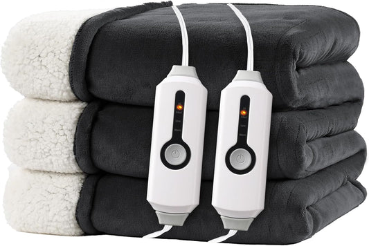 Electric Heated Blanket King Size with Dual-Sided Comfort