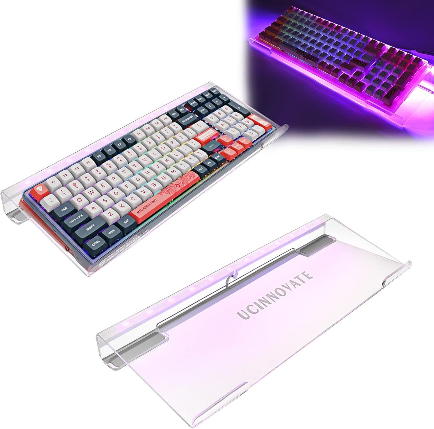 RGB Acrylic Keyboard Stand - Ergonomic Typing Bliss