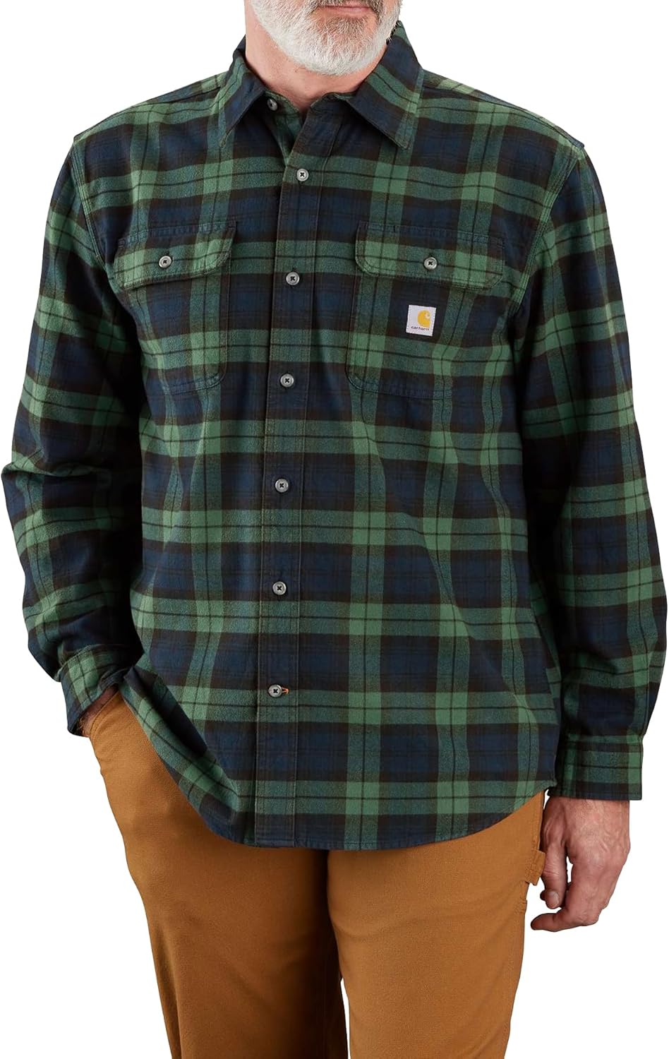 Carhartt Men's Loose Fit Heavyweight Flannel Shirt for Comfort