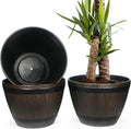 Large Whiskey Barrel Planter for Outdoor Plants - Durable Outdoor Pot