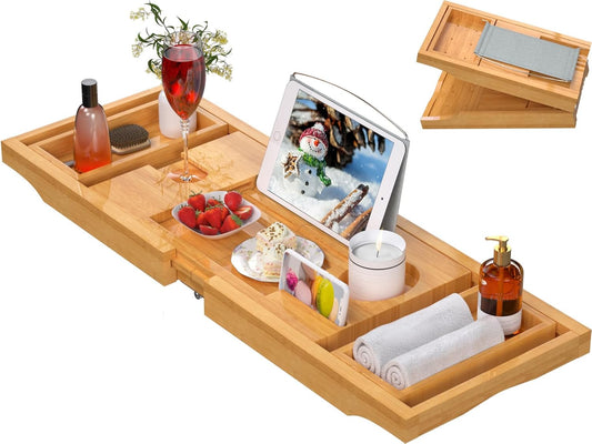 Artmalle Bathtub Caddy Tray for Luxurious Spa Experience