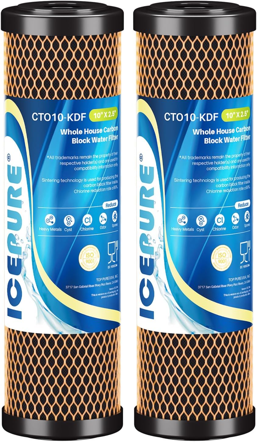 ICEPURE 2.5in x 10in Whole House Water Filter for Clean Water