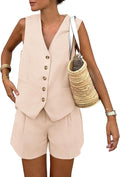 Women's Summer 2 Piece Outfits Sleeveless Matching Sets
