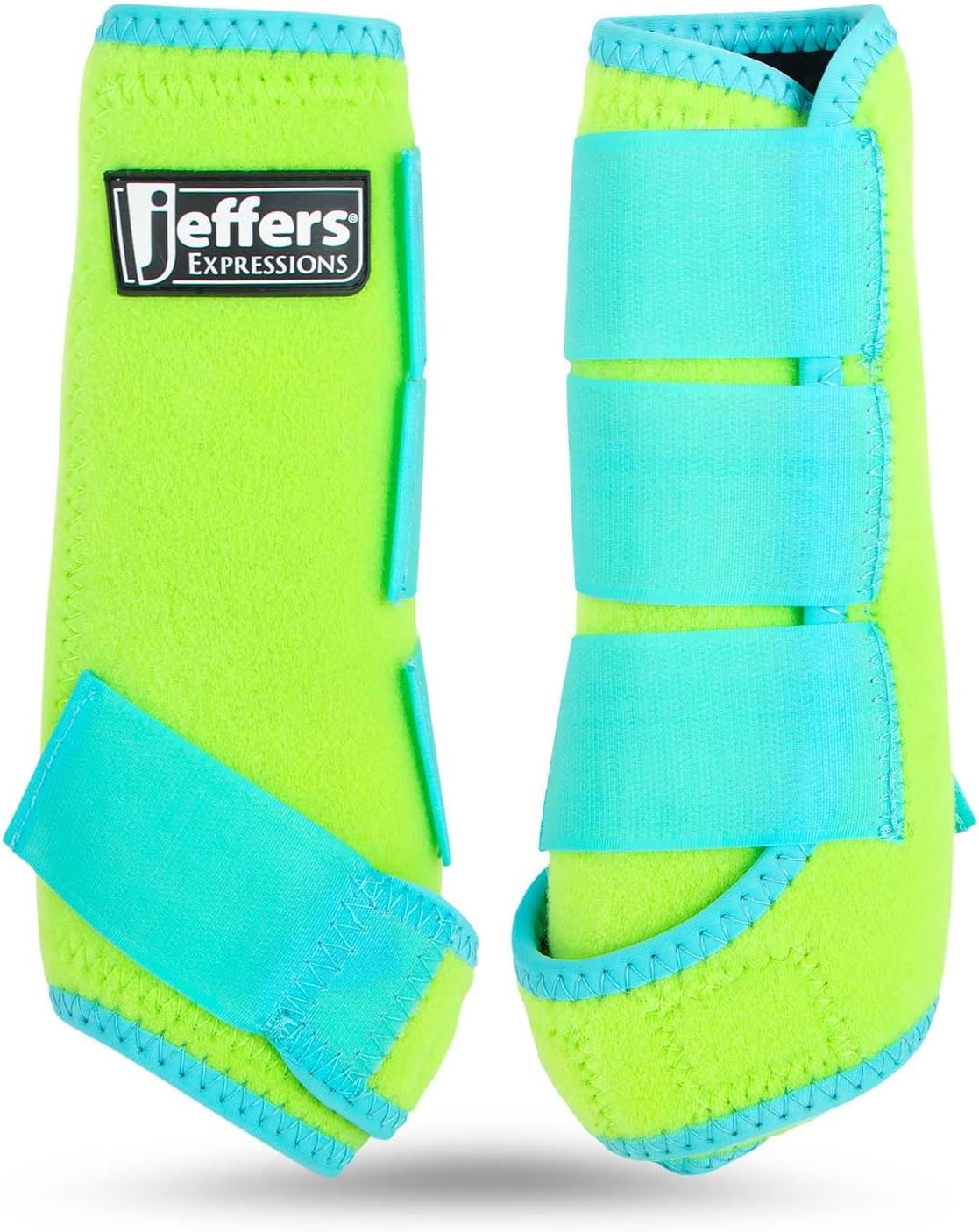 Neon Horse Boots for Front & Hind Legs - Durable Protection