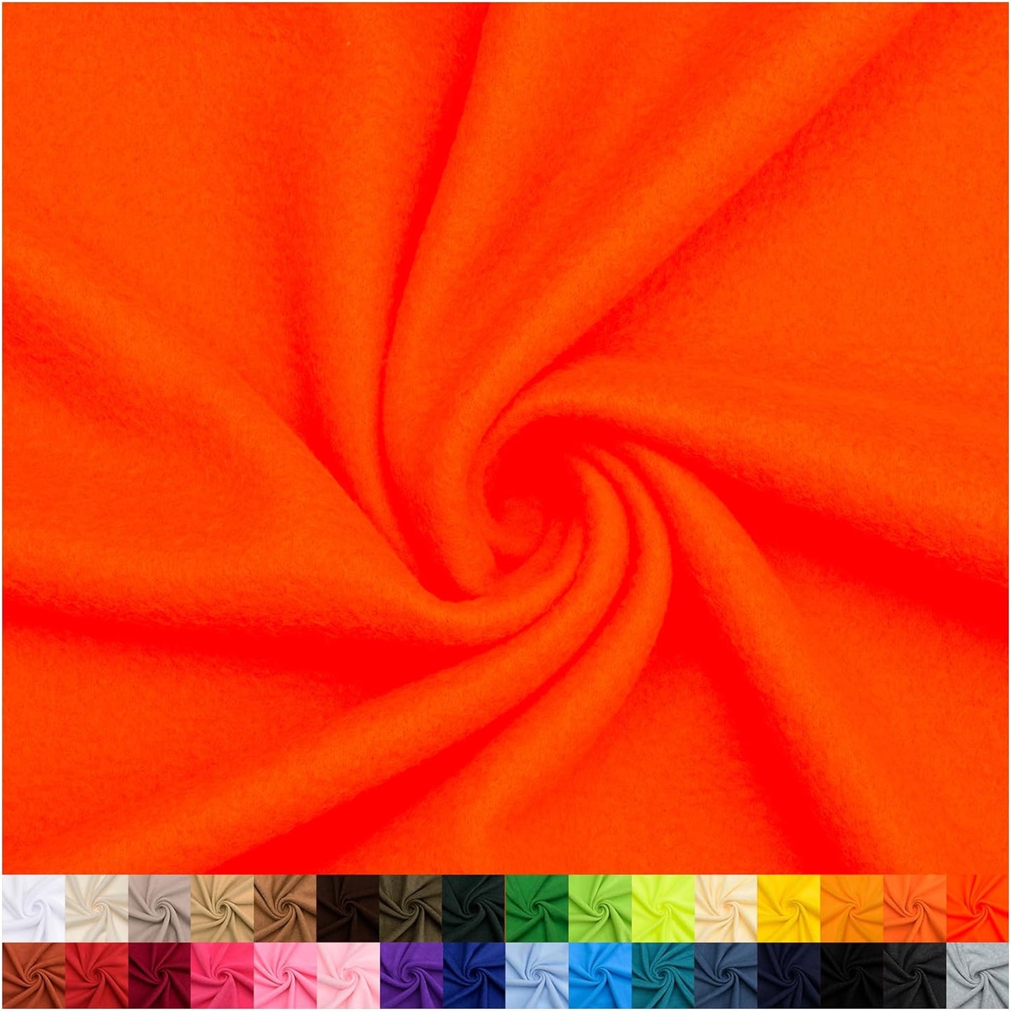 Neon Orange Solid Fleece Fabric - 3 Yards Bolt for Sewing