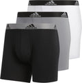 adidas Men's Performance Stretch Cotton Boxer Briefs 3-Pack - Soft Fit