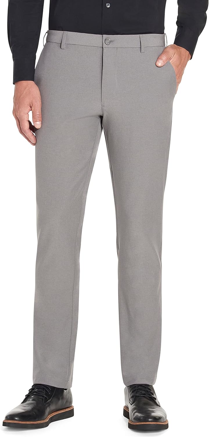 Van Heusen Men's Slim Fit Flex Flat Front Pant for Comfort