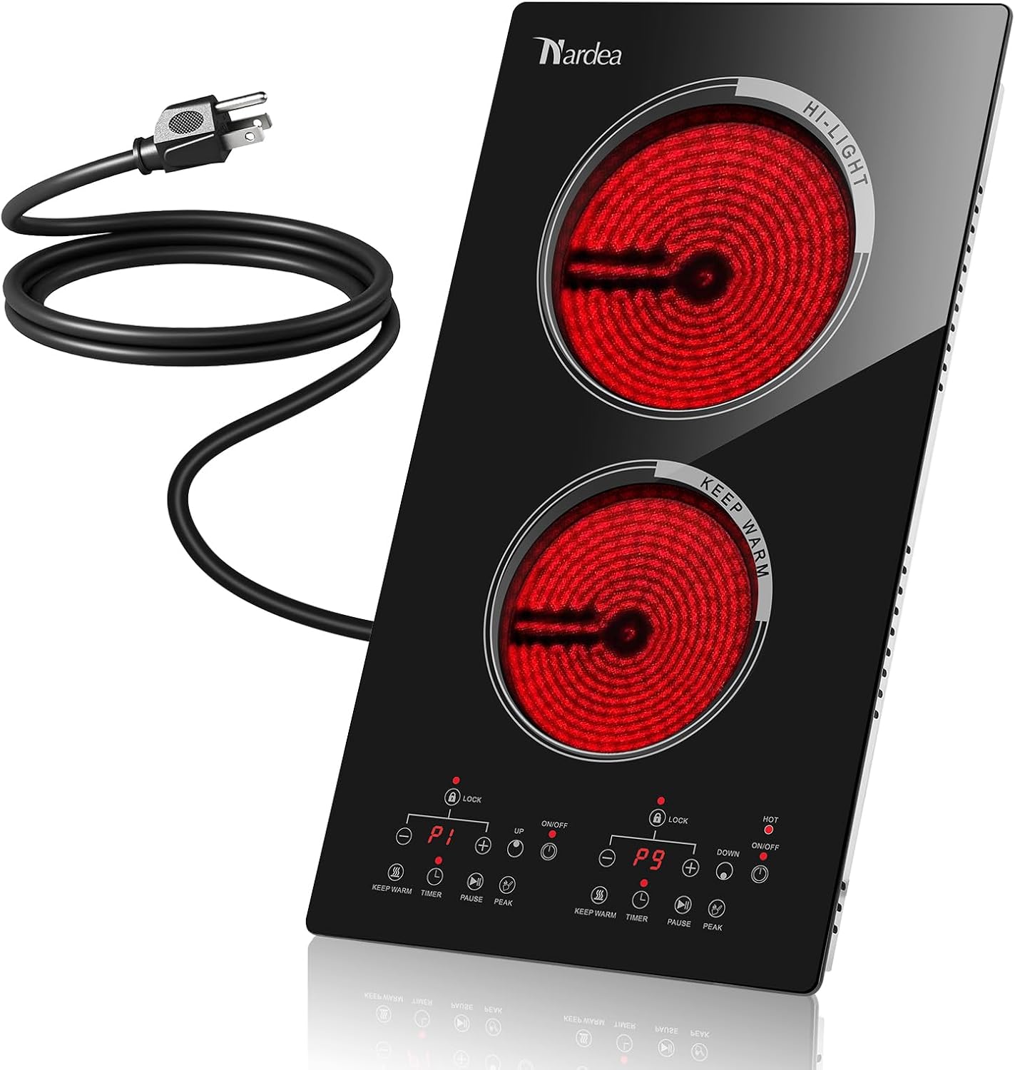 2 Burner Electric Cooktop for Efficient Cooking and Safety