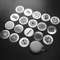 18Pcs Round Gobos Kit for Optical Snoot - 66mm Metal Patterns