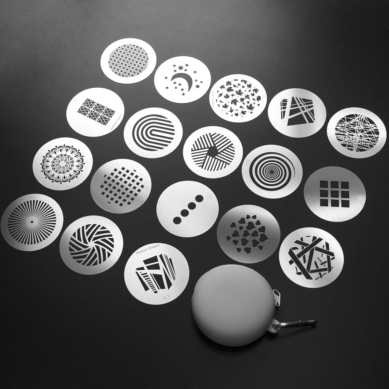 18Pcs Round Gobos Kit for Optical Snoot - Perfect for Photography