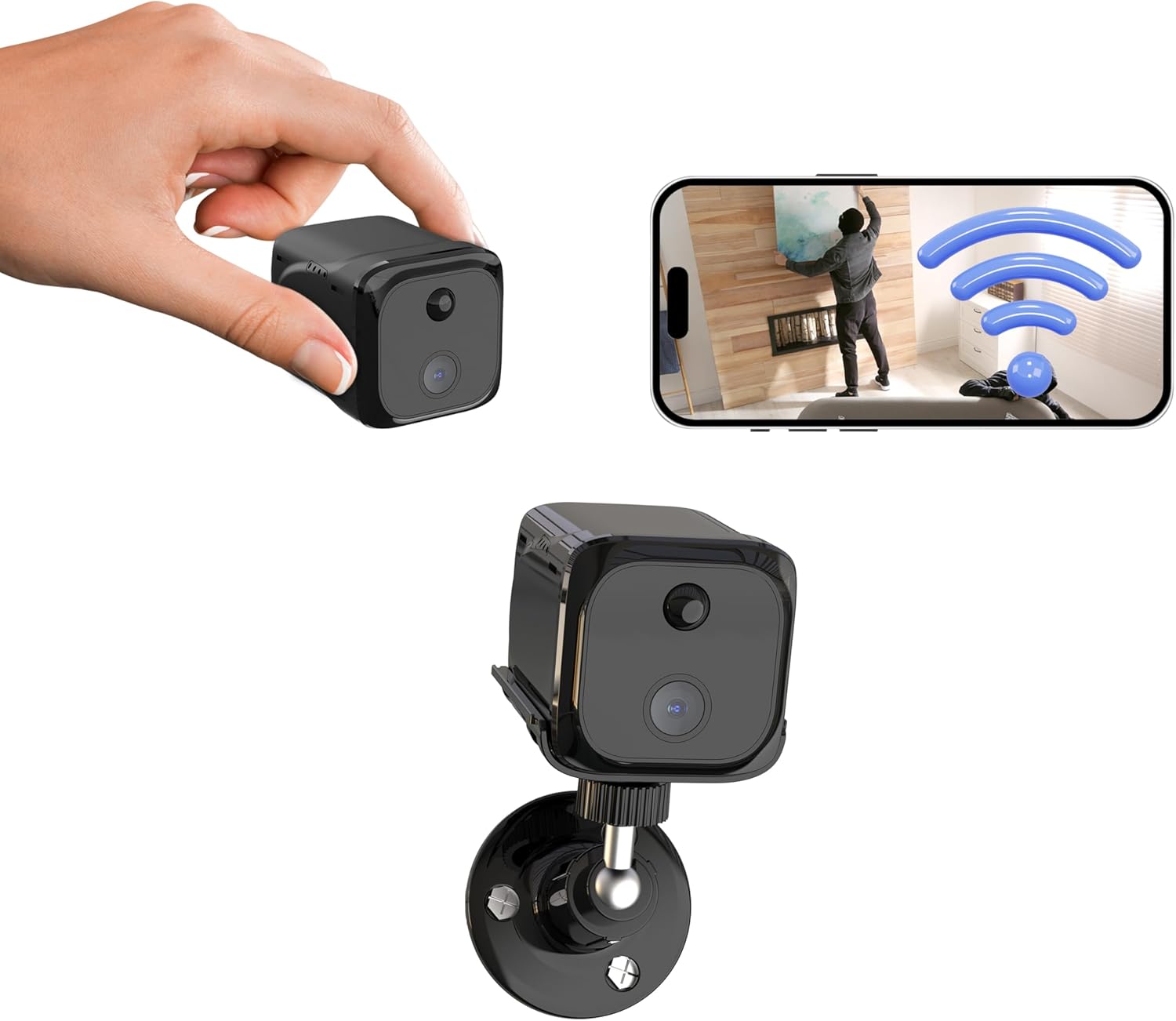 FUVISION Mini Wireless Security Cam - Day/Night Vision, Long Battery Life
