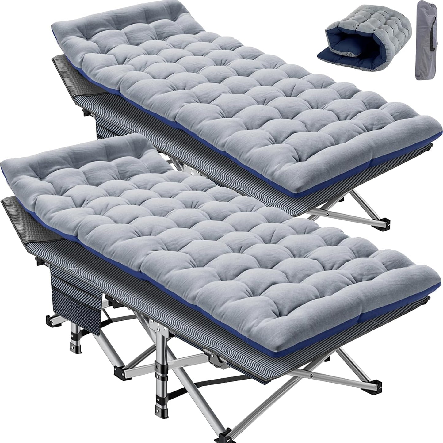 Slsy Folding Camping Cot for Adults with Removable Pad