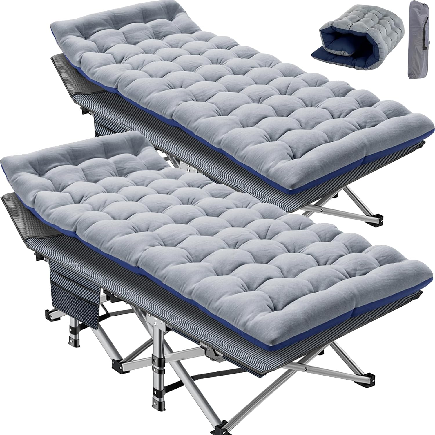 Slsy Folding Camping Cot for Adults with Removable Pad