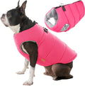 Small Pink Padded Dog Vest - Warm Zip-Up Fleece Jacket
