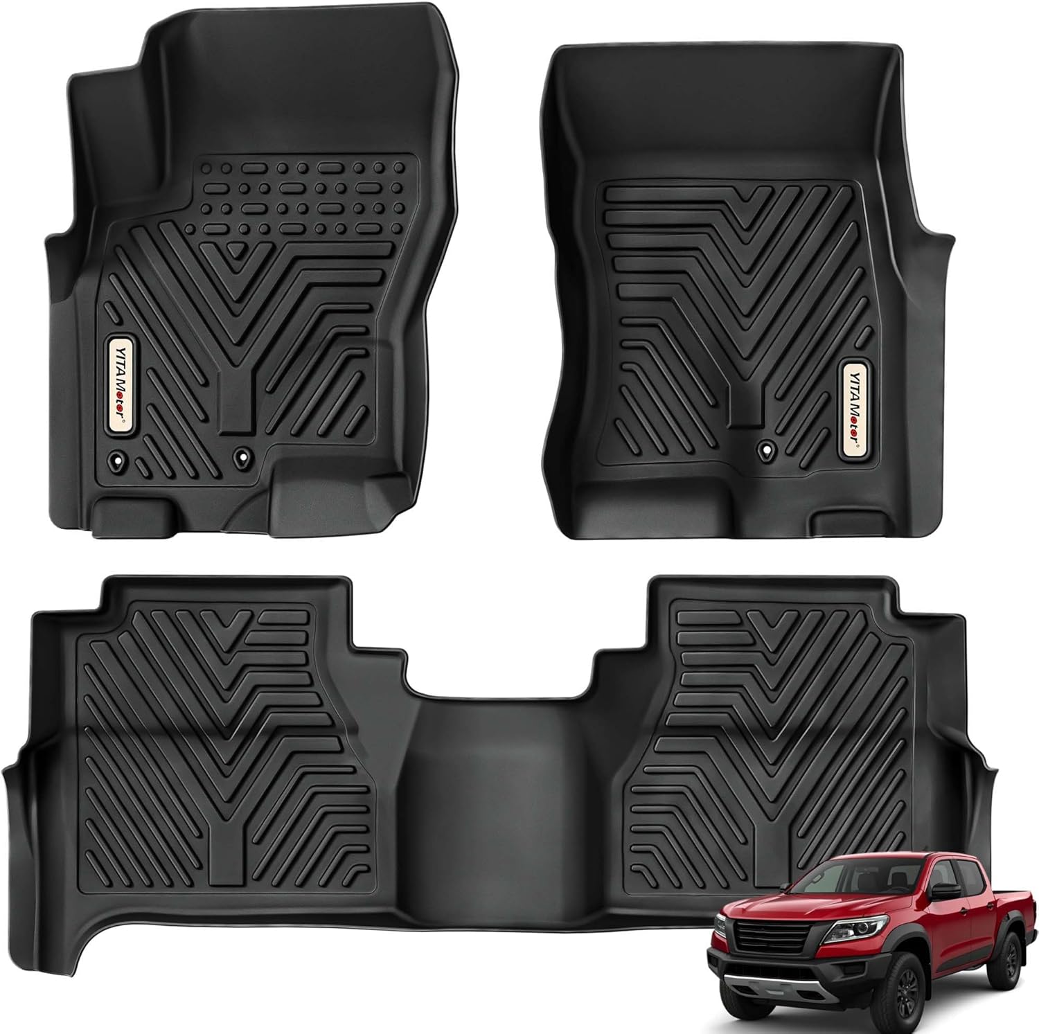 YITAMOTOR Floor Mats for 2008-2021 Nissan Frontier Crew Cab