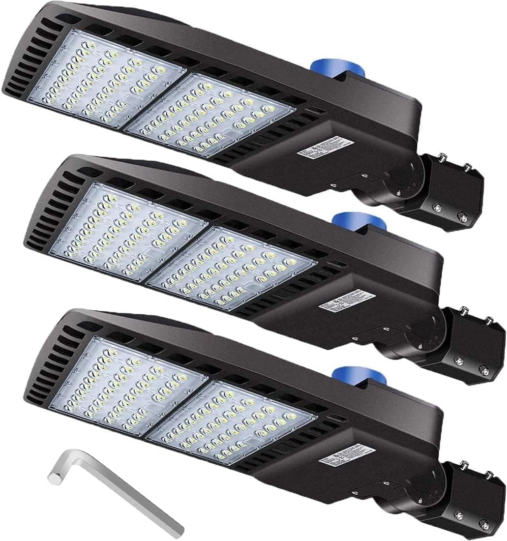 LEDMO 3 Pack LED Parking Lot Lights with Photocell for Security