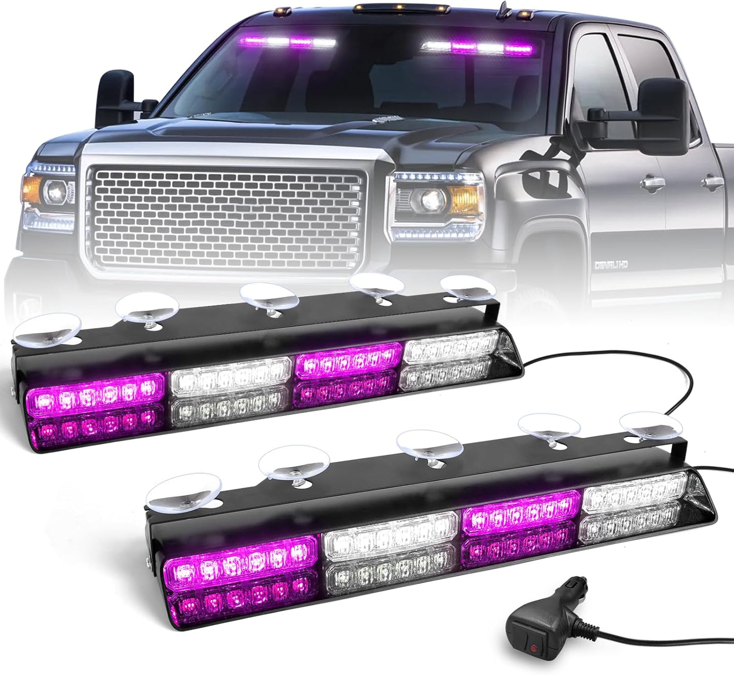 HLAUTO 6Z4J Emergency Dash Strobe Lights for Safety Vehicles