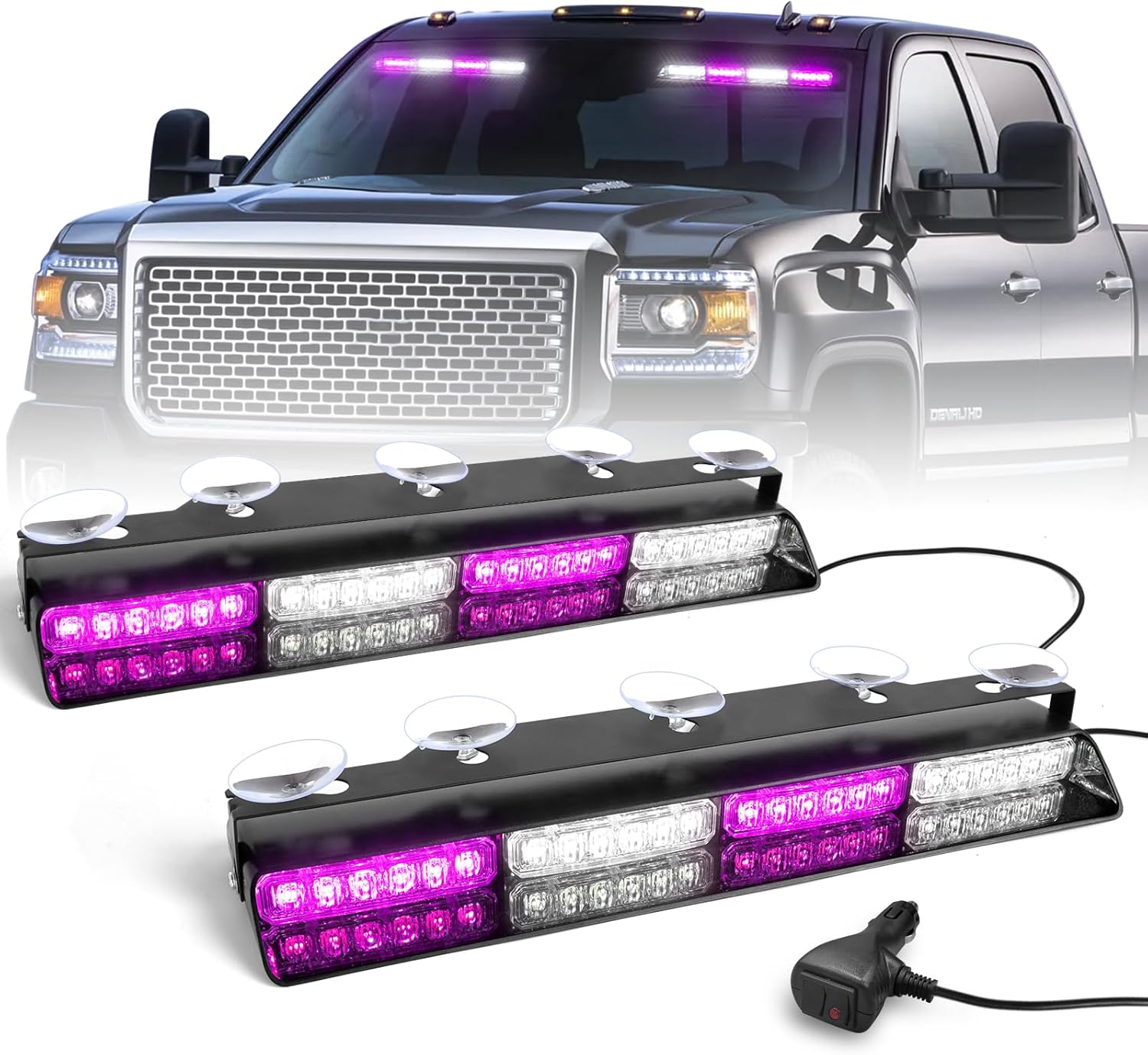 HLAUTO 6Z4J Emergency Dash Strobe Lights for Safety Vehicles