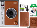INSTAX Mini EVO Hybrid Instant Camera Bundle - Brown
