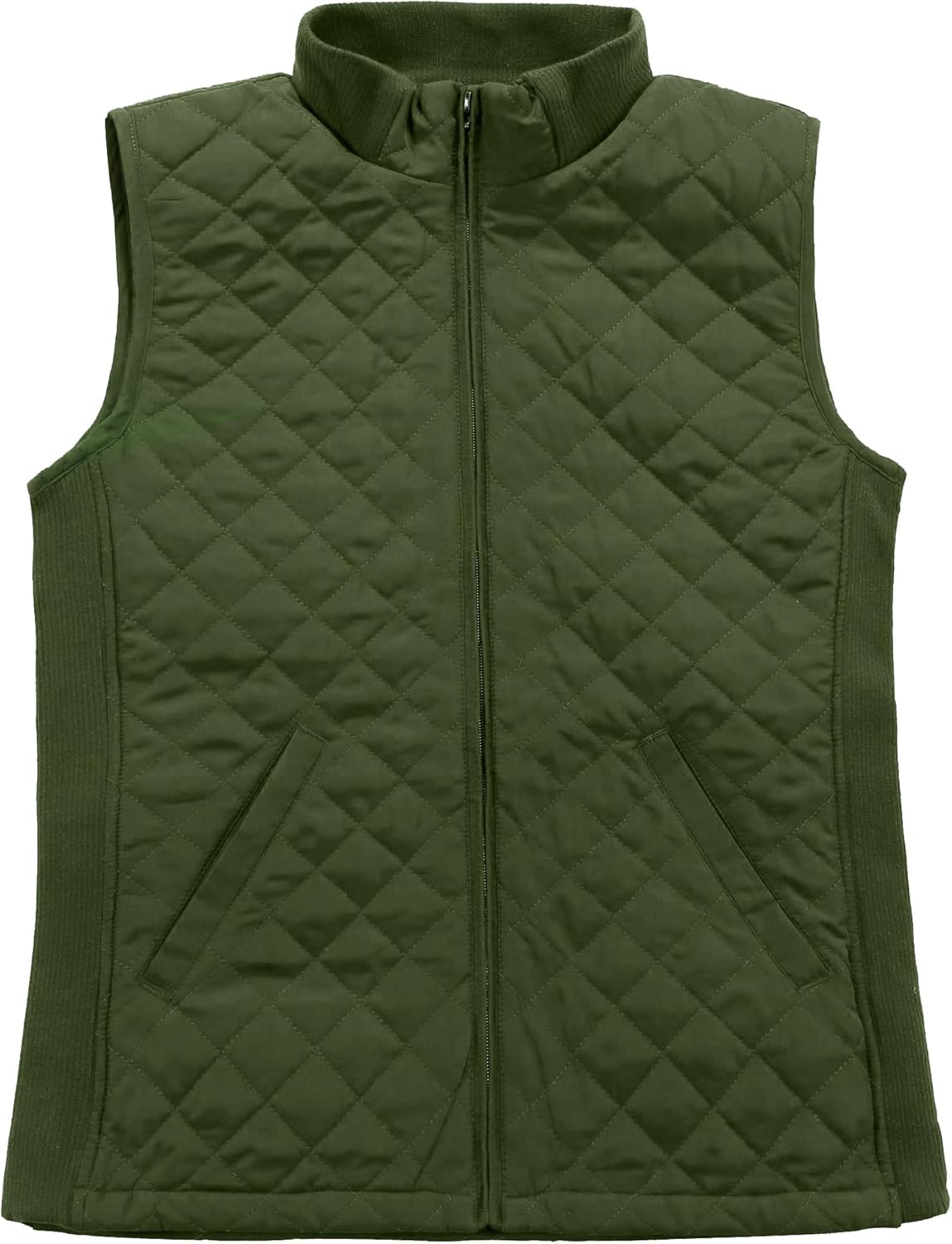Bienzoe Women Quilted Casual Vest: Lightweight Packable Jacket